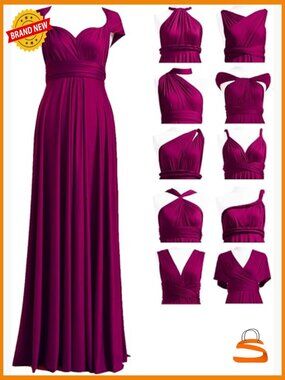 Convertible Infinity Bridesmaid Dress Multi-Way Wrap Maxi